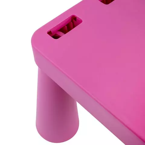 Стул детский со спинкой МАМОНТ розовый от 2 до 7 лет безвредный пластик