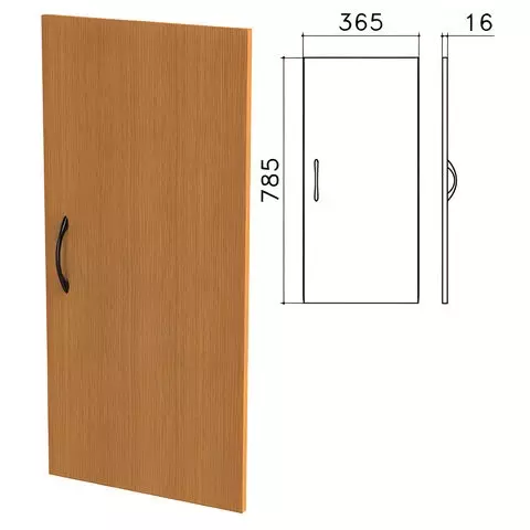Дверь ЛДСП низкая "Фея" 365х16х785 мм. цвет орех милан ДФ13.5