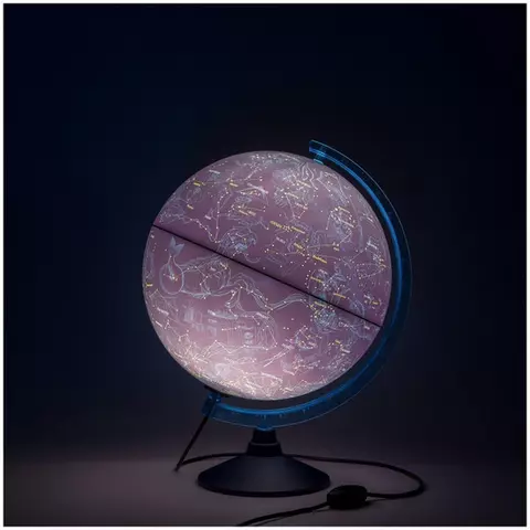 Глобус "День и ночь" с двойной картой - политической и звездного неба Globen 25 см. с подсветкой от сети