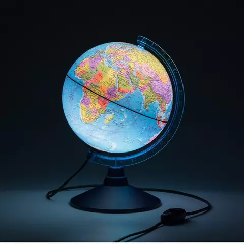 Глобус политический Globen 21 см. с подсветкой на круглой подставке
