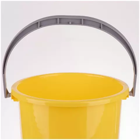 Ведро пластиковое пищевое OfficeClean мерная шкала желтое 9 л