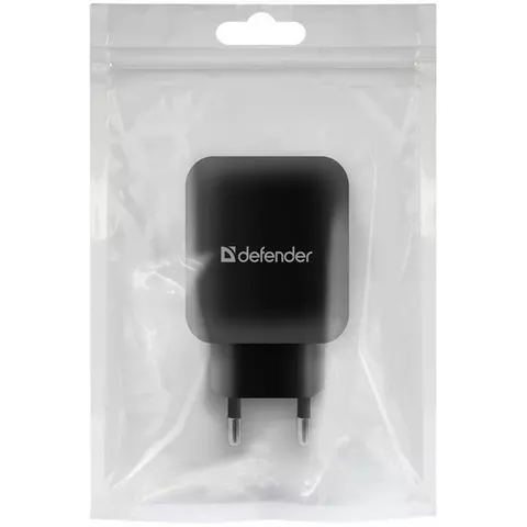 Зарядное устройство сетевое Defender EPA-13 2*USB 2.1А output пакет черный