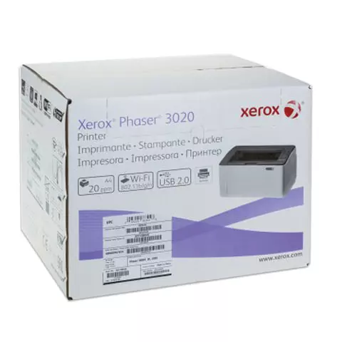 Принтер лазерный XEROX Phaser 3020BI А4 20 стр./мин. 15000 стр./мес. Wi-Fi