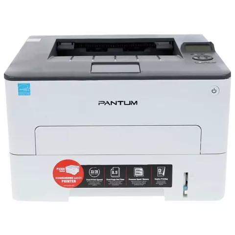Принтер лазерный PANTUM P3300DN0 А4 33 стр./мин. 25000 стр./мес. ДУПЛЕКС сетевая карта
