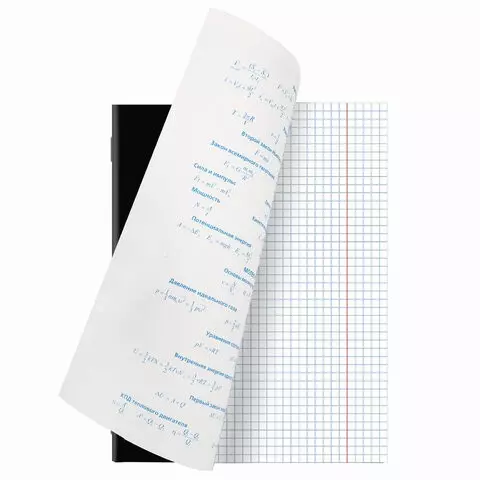 Тетрадь предметная DARK 48 листов глянцевый лак физика клетка подсказ Brauberg