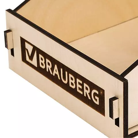 Деревянная подставка под тетради А5 и A5 евро Brauberg 29х20х23 см.