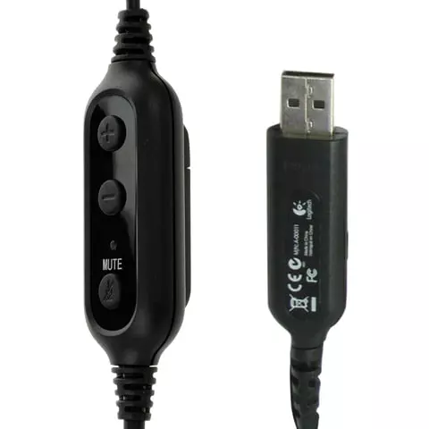 Наушники с микрофоном (гарнитура) LOGITECH PC 960 проводная компьютерная 24 м. стерео USB черная