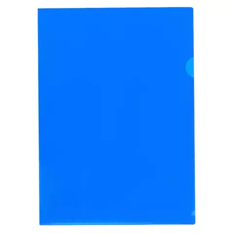 Папка-уголок Стамм. А4 150 мкм. непрозрачная синяя