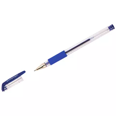 Ручка гелевая OfficeSpace синяя 05 мм. грип