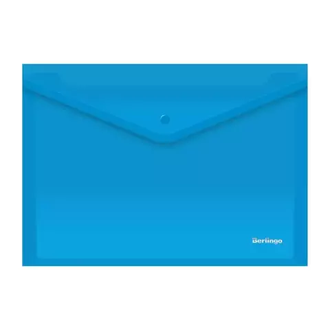 Папка-конверт на кнопке Berlingo А4 180 мкм. синяя