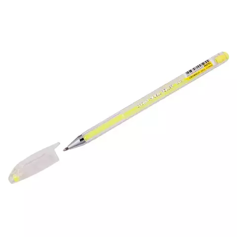 Ручка гелевая Crown "Hi-Jell Pastel" желтая пастель 08 мм.