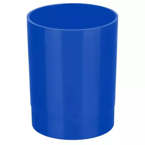 Подставка-стакан Стамм. "Лидер" пластиковая круглая синяя
