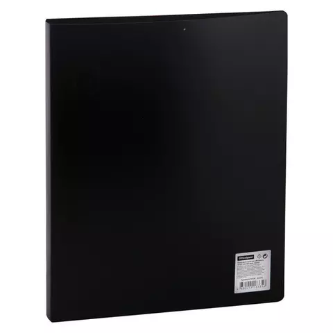 Папка на 2 кольцах OfficeSpace А4 25 мм. 500 мкм. пластик черная