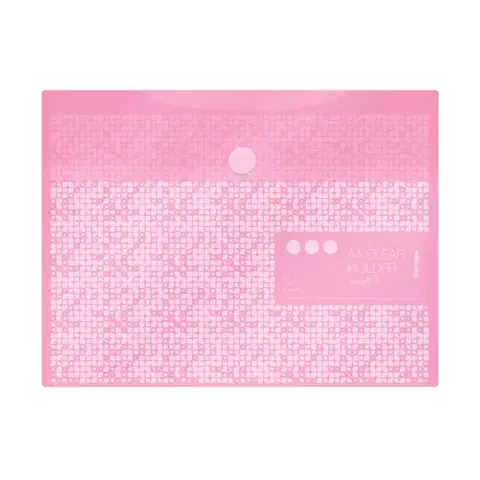 Папка-конверт на липучке Berlingo "Starlight S" А4 180 мкм. пастель розовая
