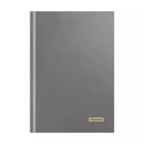 Книга учета OfficeSpace А4 96 л. клетка 200*290 мм. бумвинил цвет серый блок офсетный