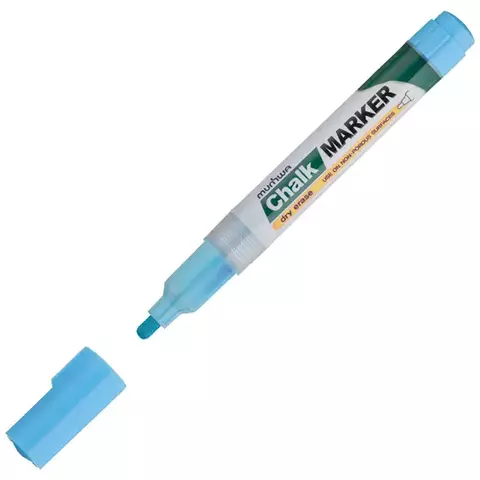 Маркер меловой MunHwa "Chalk Marker" голубой 3 мм. спиртовая основа пакет