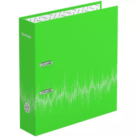 Папка-регистратор Berlingo "Neon" 70 мм. ламинированная неоновая зеленая