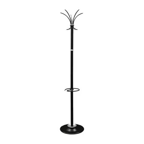 Вешалка напольная Титан Класс-ТМЗ металл черная 10 крючков подставка для зонтов