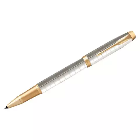 Ручка-роллер Parker "IM Premium Pearl GT" черная 08 мм. подарочная упаковка