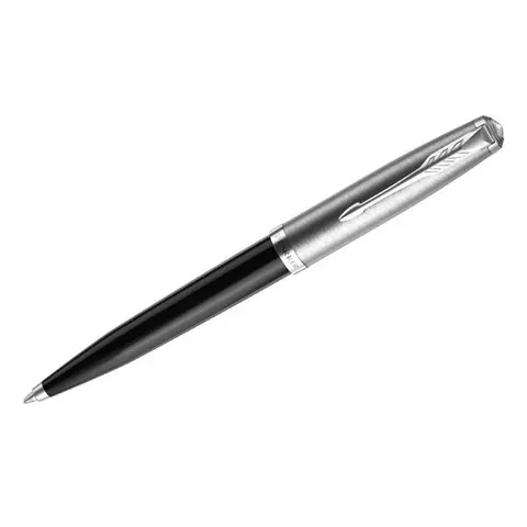 Ручка шариковая Parker "51 Black CT" черная 10 мм. поворот. подарочная упаковка