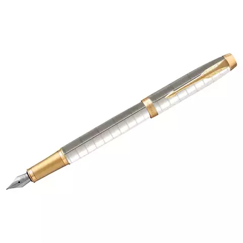 Ручка перьевая Parker "IM Premium Pearl GT" синяя 08 мм. подарочная упаковка