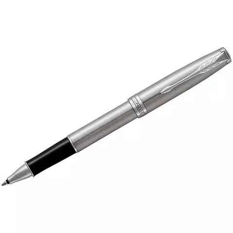 Ручка-роллер Parker "Sonnet Stainless Steel CT" черная 08 мм. подарочная упаковка