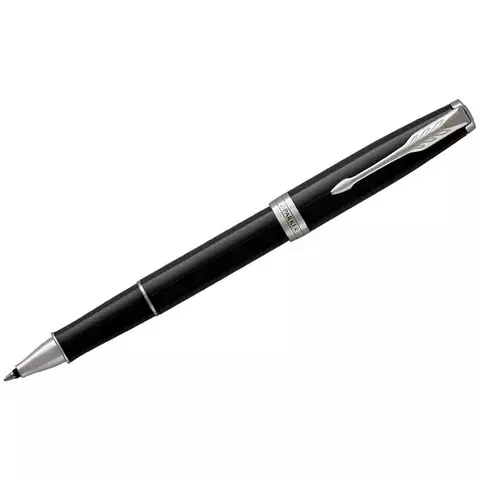 Ручка-роллер Parker "Sonnet Black Lacque СT" черная 08 мм. подарочная упаковка