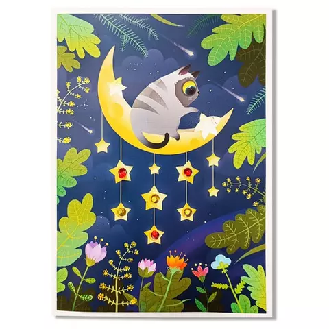 Набор для опытов Десятое королевство "Лунный кот" открытка формат А5