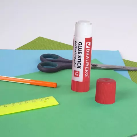 Клей-карандаш 15 г выгодная упаковка Brauberg 3 шт. на блистере