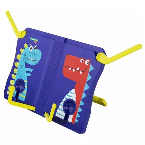 Подставка для книг и учебников Brauberg Kids "Dinosaurs" регулируемый угол наклона ABS-пластик