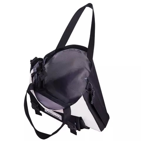 Рюкзак Brauberg COMBO сумка-шоппер косметичка пенал в подарок черный/белый 42х30х14 см.