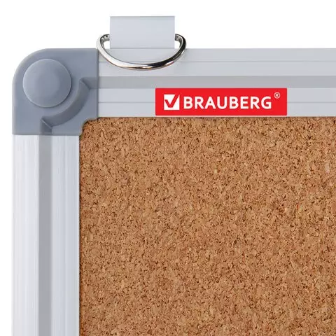 Доска комбинированная: магнитно-маркерная пробковая для объявлений 90х120 см. Brauberg Extra