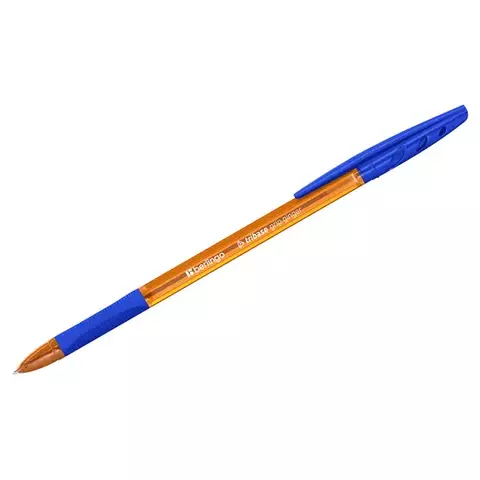 Ручка шариковая Berlingo "Tribase grip ginger" светло-синяя 07 мм. грип