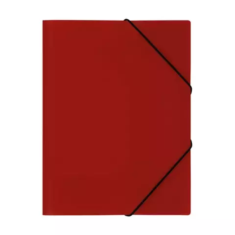 Папка на резинке Стамм. А4 500 мкм. пластик красная