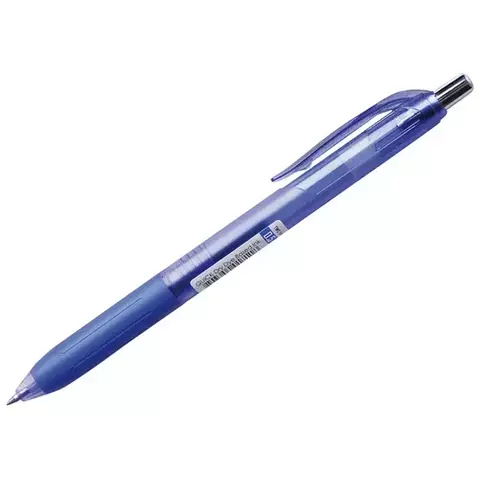 Ручка гелевая автоматическая Crown "Quick Dry" синяя 05 мм. грип с быстросохнущими чернилами