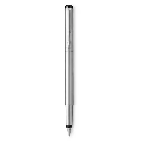 Ручка перьевая Parker "Vector Stainless Steel" синяя 08 мм. подарочная упаковка