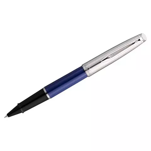 Ручка-роллер Waterman "Embleme Blue СT" черная 08 мм. подарочная упаковка