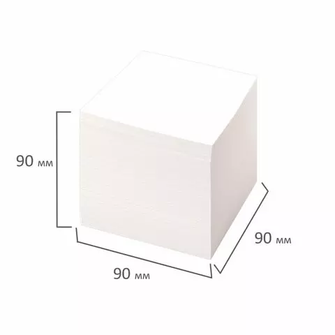 Блок для записей Staff проклеенный куб 9х9х9 см. белый белизна 70-80%