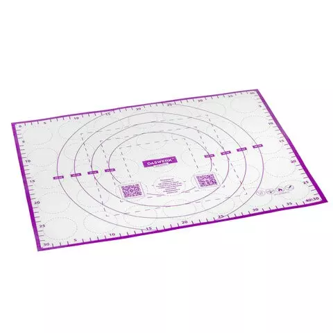 Коврик силиконовый для раскатки/запекания 30х40 см. фиолетовый Daswerk