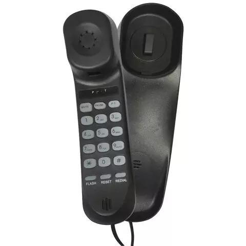 Телефон RITMIX RT-002 black удержание звонка тональный/импульсный режим повтор черный