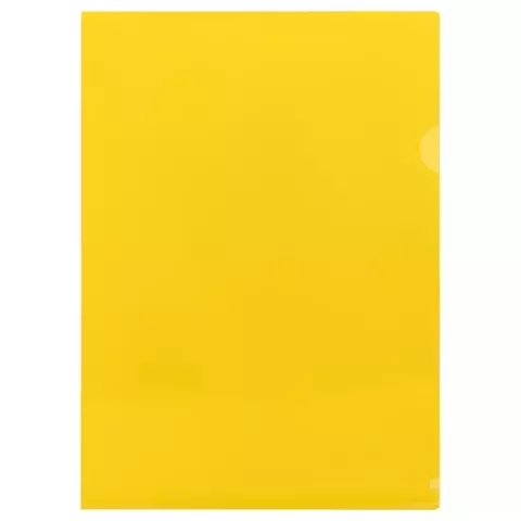 Папка-уголок Стамм. А4 150 мкм. пластик прозрачная желтая