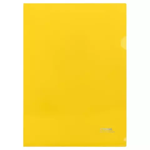 Папка-уголок Стамм. А4 180 мкм. пластик непрозрачная желтая