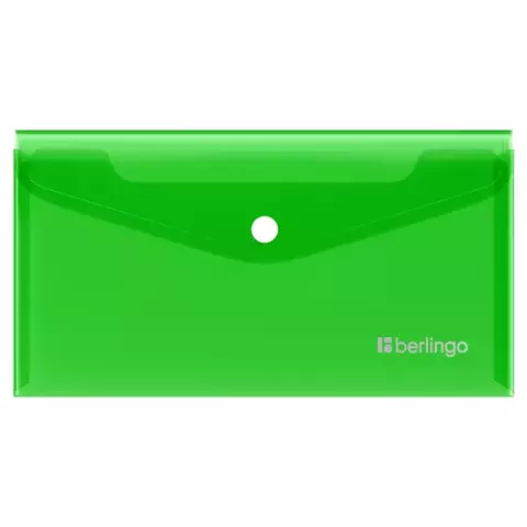 Папка-конверт на кнопке Berlingo "No Secret" С6 200 мкм. зеленая
