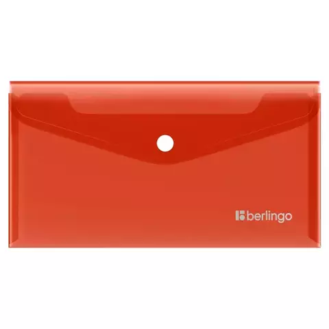 Папка-конверт на кнопке Berlingo "No Secret" С6 200 мкм. красная