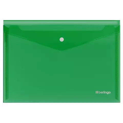 Папка-конверт на кнопке Berlingo "No Secret" А4 200 мкм. зеленая