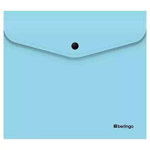 Папка-конверт на кнопке Berlingo "Instinct" А5+ 200 мкм. аквамарин