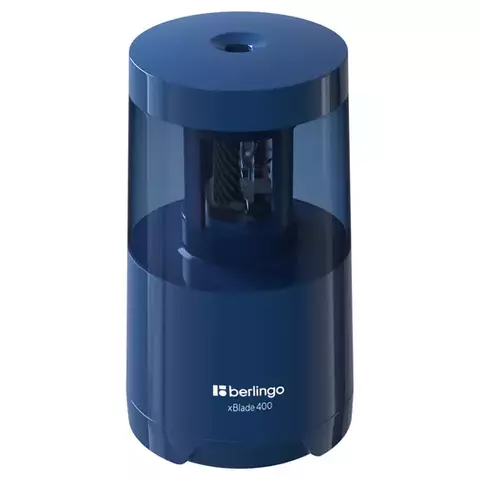Точилка электрическая Berlingo "xBlade 400" 1 отверстие фрезерное лезвие с контейнером картон. упаковка