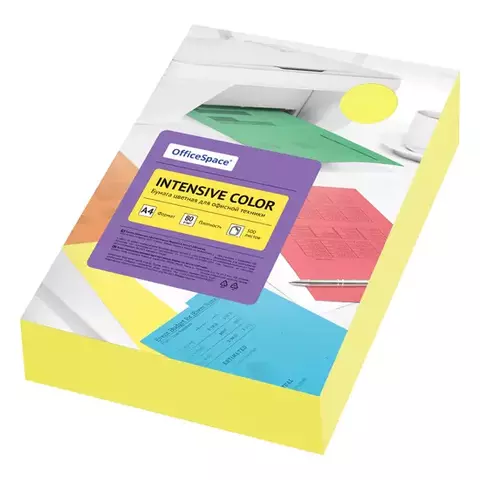 Бумага цветная OfficeSpace "Intensive Color" А4 80г./м² 500 л. (желтый)