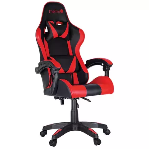 Кресло игровое Helmi HL-G05 "Effect" экокожа черная/красная 2 подушки
