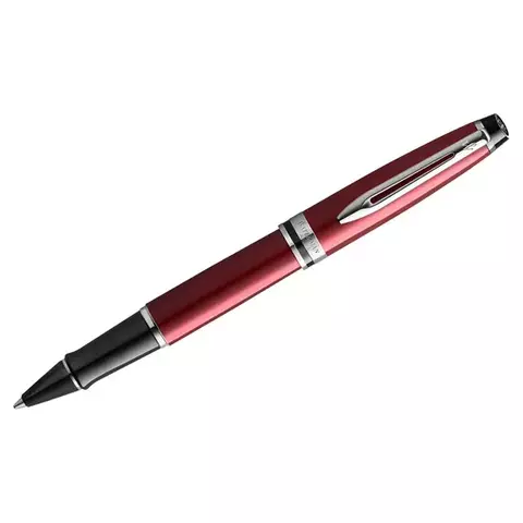 Ручка-роллер Waterman "Expert Dark Red Lacquer CT" черная 08 мм. подарочная упаковка